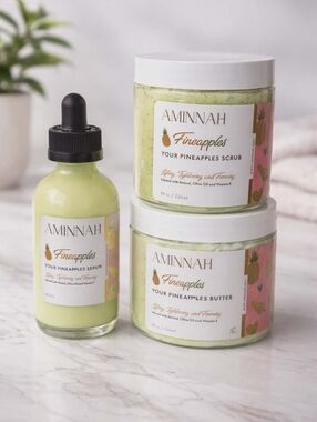 Aminnah Fineapples Your Pineapples Scrub & Butter& Serum - Green